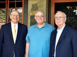 Michael Plott, M.D., '60, Larry Carton, '69 and Thomas Kenney Jr., Esq., '63